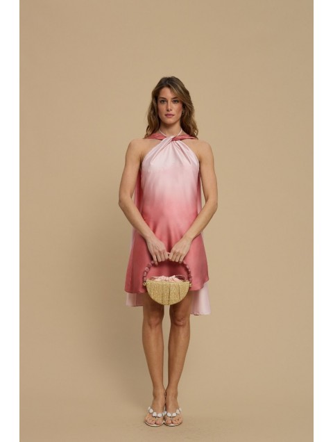 LA CHAINE Helia Dress Oasis Mini Pink Dress