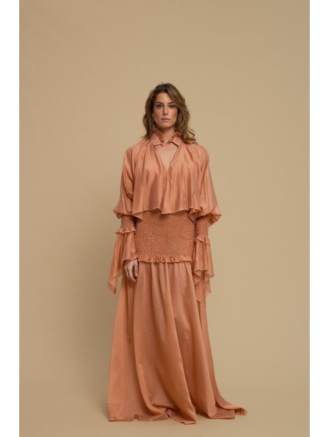 LA CHAINE Iris Dress Dusty Pink