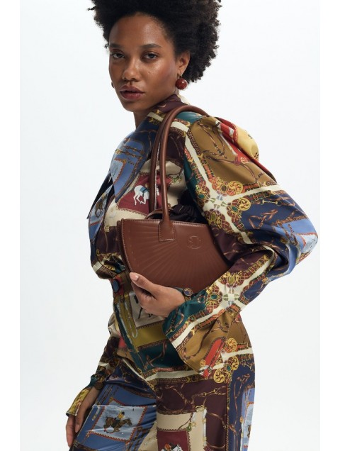 LA CHAINE Kallisti Bag Brown Καφέ Δερμάτινη Τσάντα 