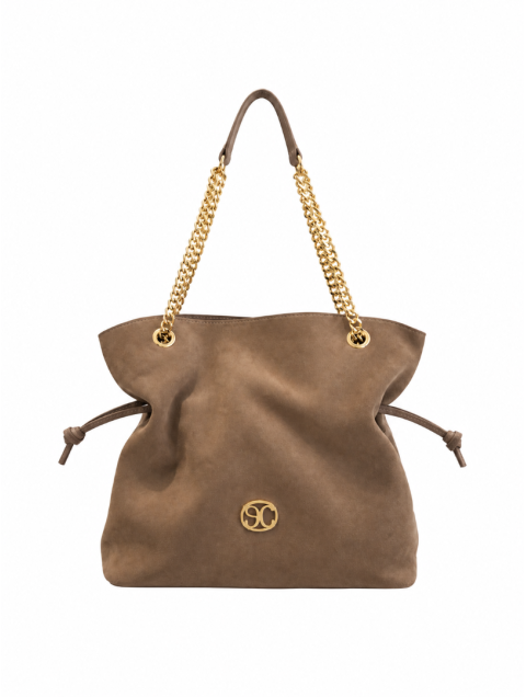 LA CHAINE Nymeria Bag Tobacco Ταμπά Σουέντ Τσάντα Ώμου
