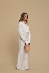 LA CHAINE Rose Shirt Epoxi Pink Σατέν Ροζ Πουκάμισο