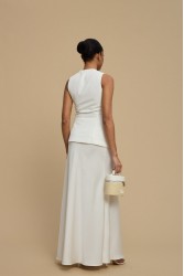 LA CHAINE Rose Vest White Λευκό Γιλέκο