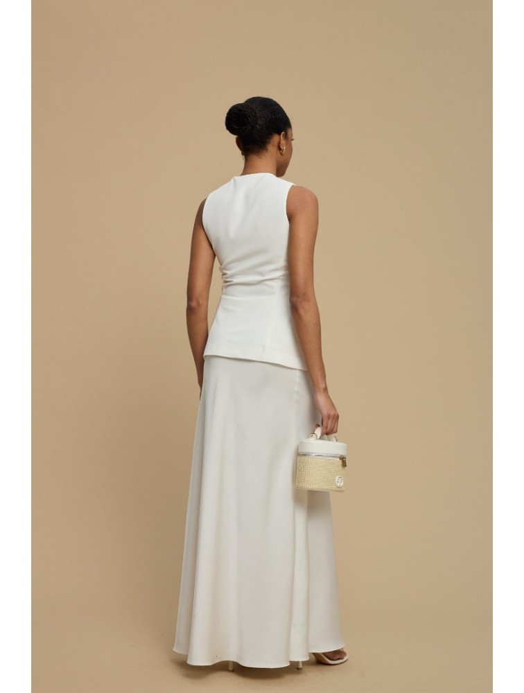 LA CHAINE Rose Vest White Λευκό Γιλέκο