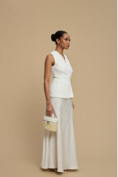 LA CHAINE Rose Vest White Λευκό Γιλέκο