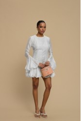 LA CHAINE Solea Dress White Λευκό Μίνι Φόρεμα