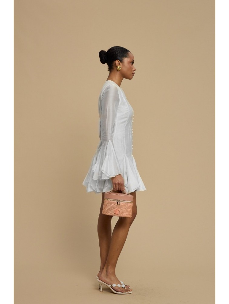 LA CHAINE Solea Dress White Λευκό Μίνι Φόρεμα