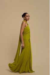LA CHAINE Sunshine Dress Green Πράσινο Μάξι Φόρεμα