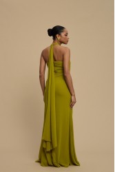LA CHAINE Sunshine Dress Green Πράσινο Μάξι Φόρεμα