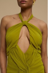 LA CHAINE Sunshine Dress Green Πράσινο Μάξι Φόρεμα