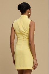 LA CHAINE Thalia Dress Yellow Κίτρινο Μίνι Φόρεμα