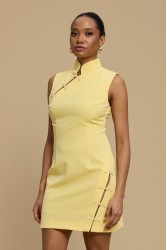 LA CHAINE Thalia Dress Yellow Κίτρινο Μίνι Φόρεμα