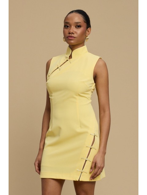 LA CHAINE Thalia Dress Yellow Κίτρινο Μίνι Φόρεμα