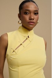 LA CHAINE Thalia Dress Yellow Κίτρινο Μίνι Φόρεμα