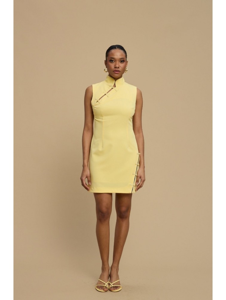 LA CHAINE Thalia Dress Yellow Κίτρινο Μίνι Φόρεμα