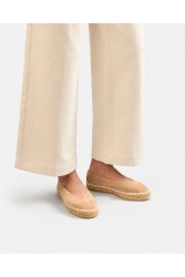 MANEBÌ Suede Ballet Flat Espadrilles Hamptons Vintage Taupe  Καφέ Σουέντ Εσπαντρίγιες Μπαλαρίνες