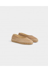 MANEBÌ Suede Ballet Flat Espadrilles Hamptons Vintage Taupe  Καφέ Σουέντ Εσπαντρίγιες Μπαλαρίνες