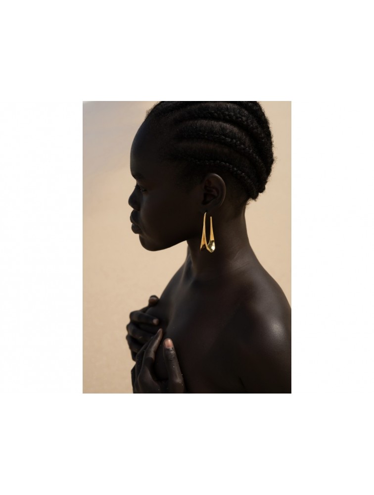 MÉRBABE Adaleiz Earrings 24K Gold Plated Stainless Steel 24K Επίχρυσωμένα Ατσάλινα Σκουλαρίκια