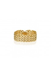 MÉRBABE Andre' Mesh Bracelet 24K Gold Plated Steel Βραχιόλι από 24K Επιχρυσωμένο Ατσάλι