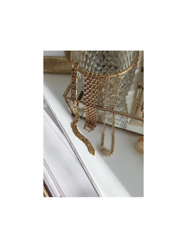 MÉRBABE Andre' Mesh Bracelet 24K Gold Plated Steel Βραχιόλι από 24K Επιχρυσωμένο Ατσάλι