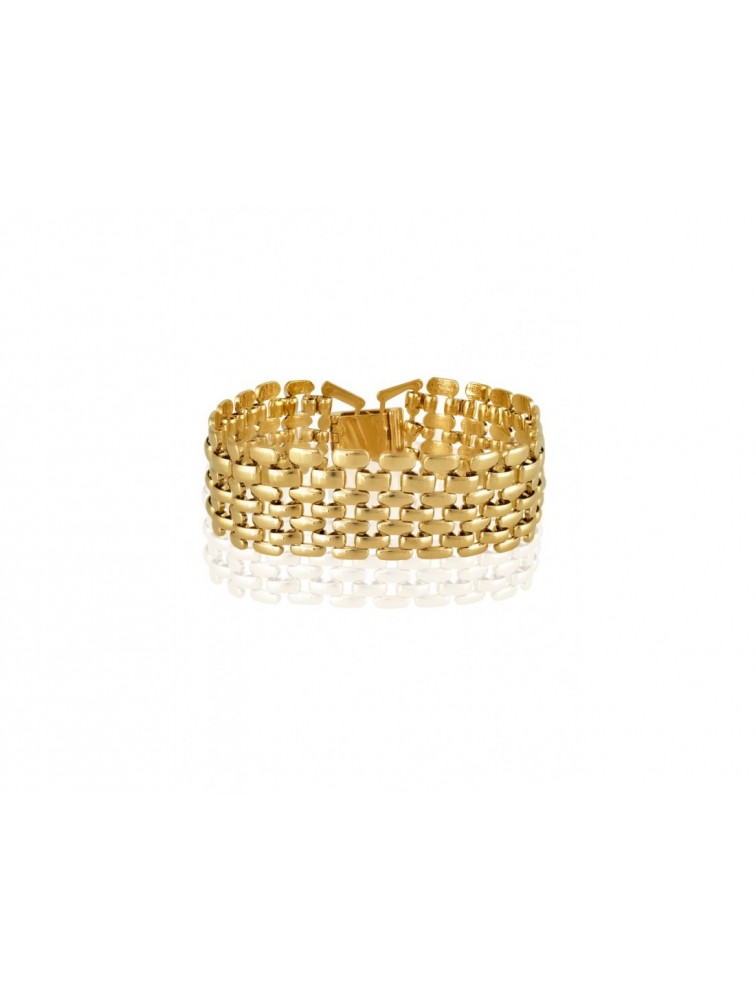 MÉRBABE Andre' Mesh Bracelet 24K Gold Plated Steel Βραχιόλι από 24K Επιχρυσωμένο Ατσάλι