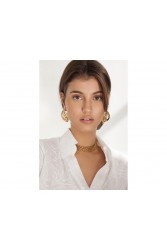 MÉRBABE Andre' Mesh Choker Necklace 24K Gold Plated Steel Κολιέ από 24K Επιχρυσωμένο Ατσάλι