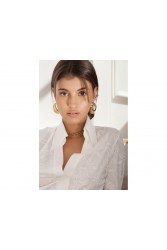 MÉRBABE Andre' Mesh Choker Necklace 24K Gold Plated Steel Κολιέ από 24K Επιχρυσωμένο Ατσάλι