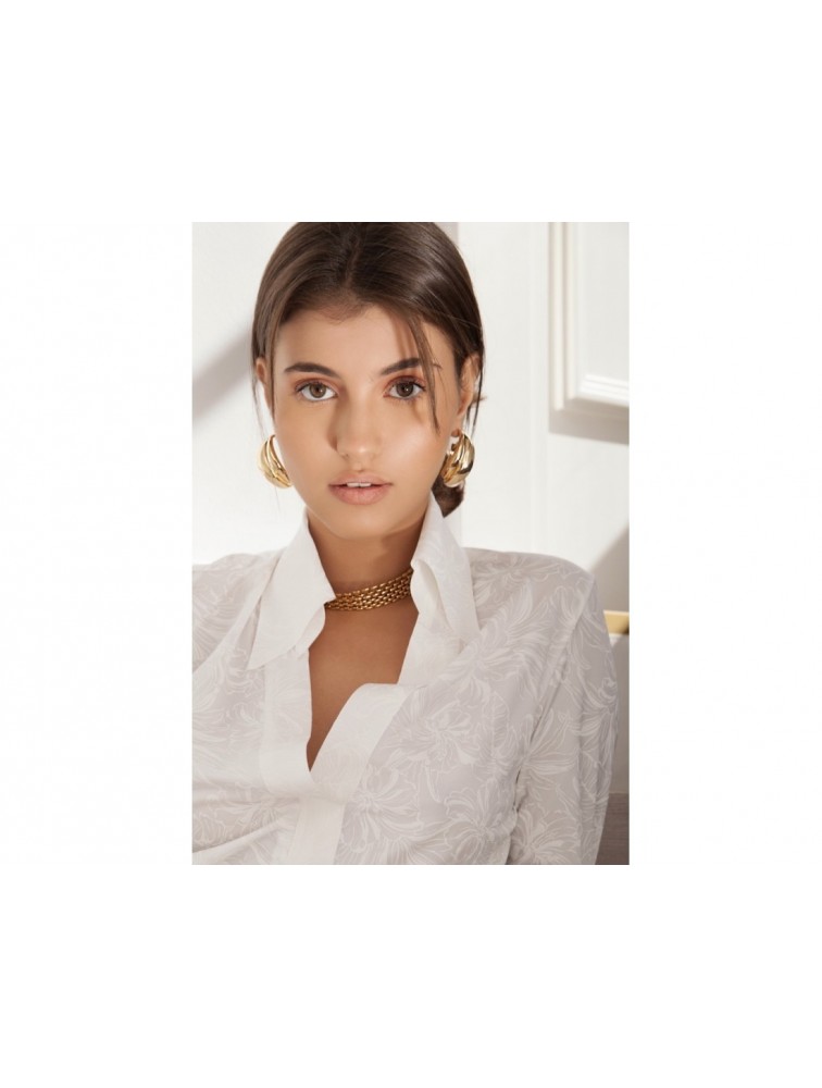 MÉRBABE Andre' Mesh Choker Necklace 24K Gold Plated Steel Κολιέ από 24K Επιχρυσωμένο Ατσάλι