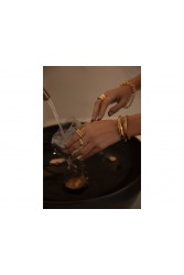 MÉRBABE Carla Cuff Bracelet 24K Gold Plated Steel Βραχιόλι από 24K Επιχρυσωμένο Ατσάλι