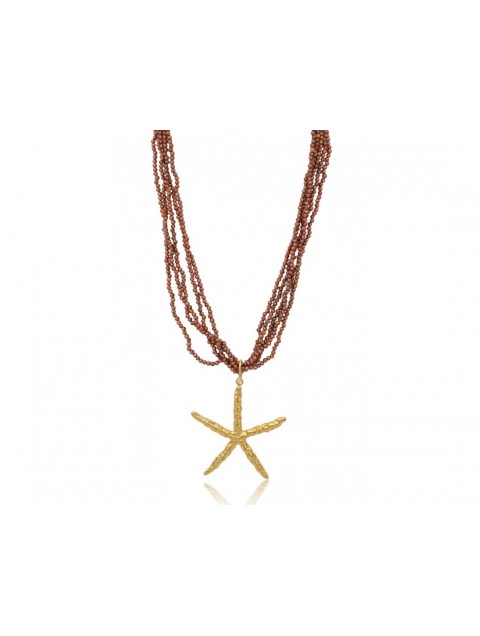 MÉRBABE Celeste Necklace 24K Gold Plated Stainless Steel 24K Επίχρυσωμένο Ατσάλινο Κολιέ