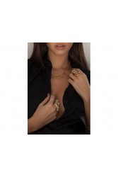 MÉRBABE Dalinda Dragon Ring 24K Premium Gold Plated Stainless Steel 24K Δαχτυλίδι από Επιχρυσωμένο Ατσάλι σε Σχήμα Δράκου