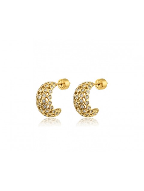 MÉRBABE Erin Earrings 24Κ Gold Χρυσά Σκουλαρίκια Από Premium Επίχρυσο Ατσάλι με Ζιργκόν
