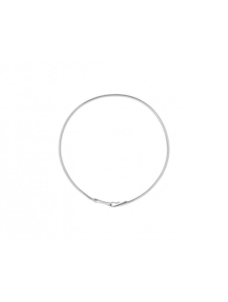 MÉRBABE Form Silver Chain Necklace Made of Premium Silver Plated Steel