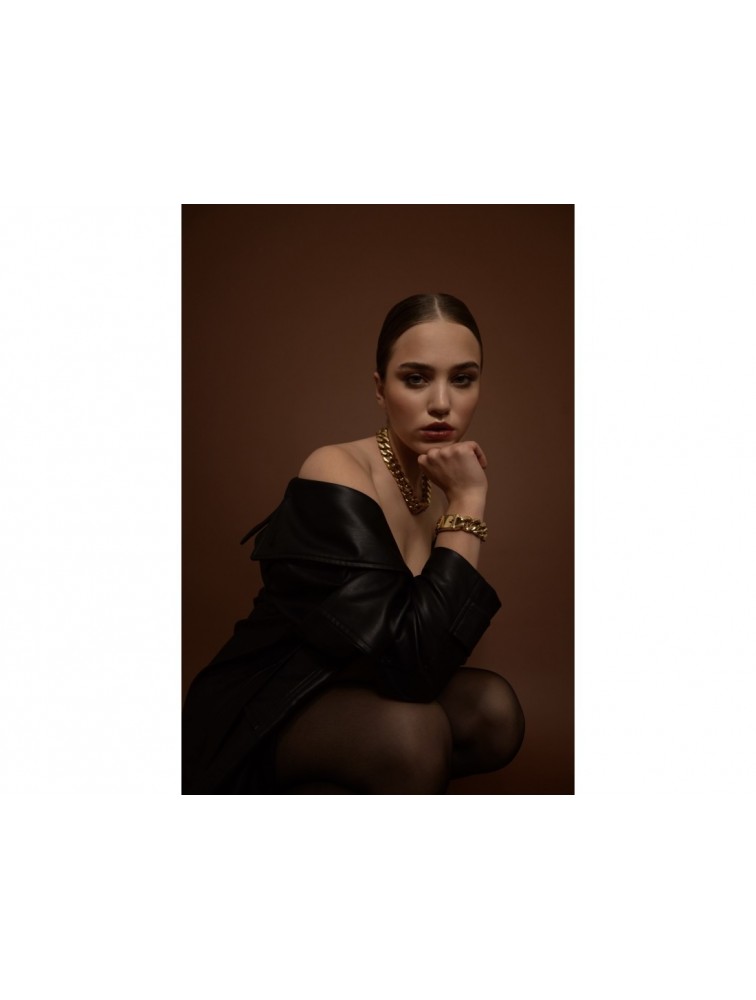 MÉRBABE Harper Luxury Gold Chain Bracelet 24K Gold Plated Steel Βραχιόλι από 24K Επιχρυσωμένο Ατσάλι
