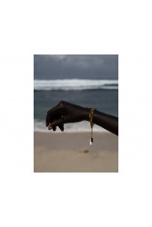 MÉRBABE Leia Chain Bracelet 24K Gold Plated Steel Βραχιόλι από 24K Επιχρυσωμένο Ατσάλι με Μαργαριτάρι