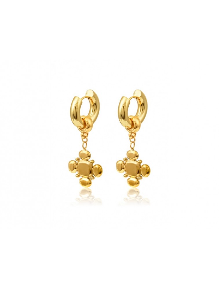 MÉRBABE Leora Earrings 24K Gold Plated Stainless Steel 24K Επίχρυσωμένα Ατσάλινα Σκουλαρίκια