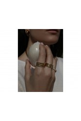 MÉRBABE Megan Ring 24K Gold Χρυσό Δαχτυλίδι από Premium Επίχρυσο Ατσάλι