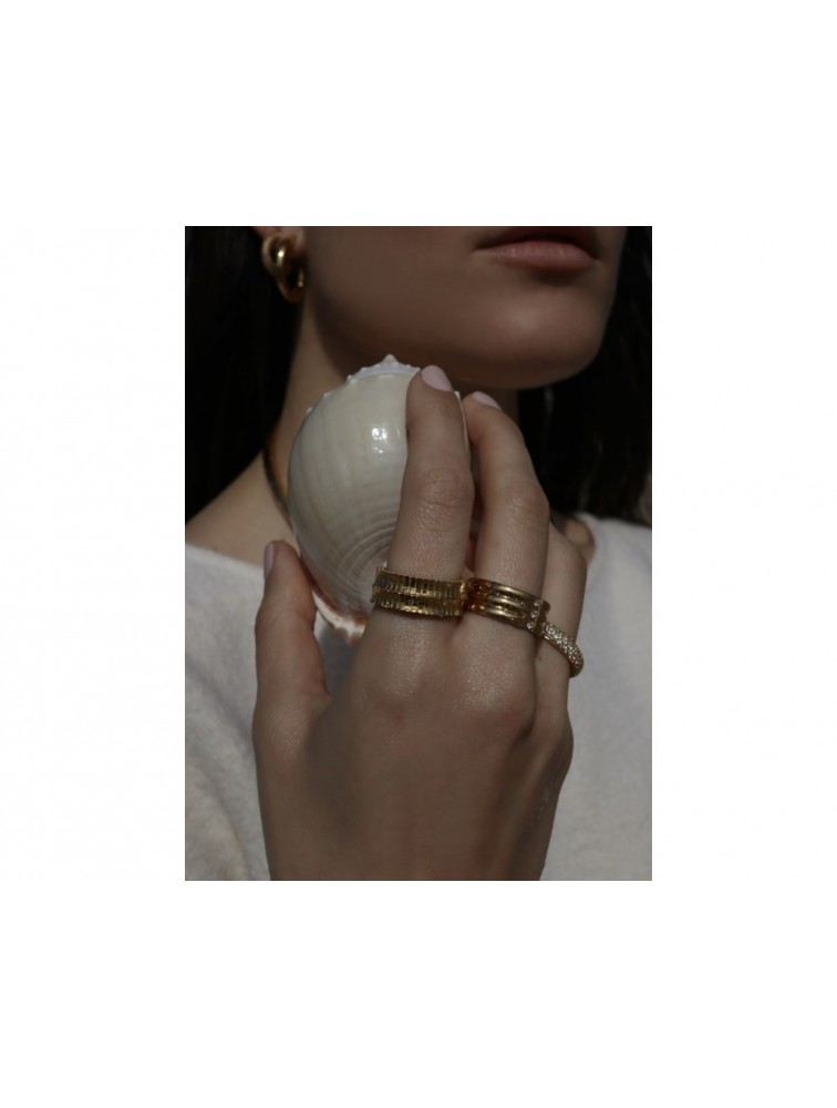 MÉRBABE Megan Ring 24K Gold Χρυσό Δαχτυλίδι από Premium Επίχρυσο Ατσάλι