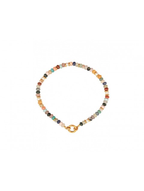 MÉRBABE Naya Necklace 24K Gold Plated Stainless Steel 24K Επίχρυσωμένο Ατσάλινο Κολιέ με Πέτρες