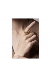 MÉRBABE Presley Ring  24K Gold Χρυσό Δαχτυλίδι Από Premium Επίχρυσο Ατσάλι