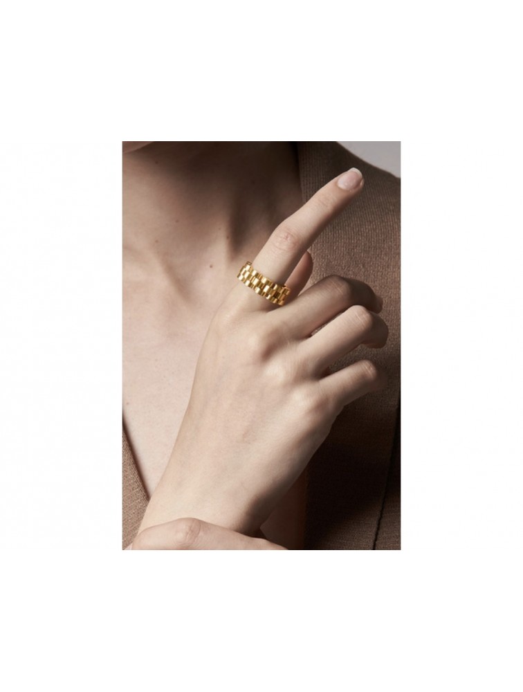 MÉRBABE Presley Ring  24K Gold Χρυσό Δαχτυλίδι Από Premium Επίχρυσο Ατσάλι