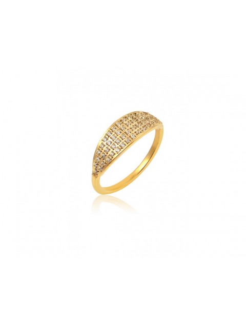 MÉRBABE Ruby Ring Premium Gold Plated Steel Ring with Zirconia