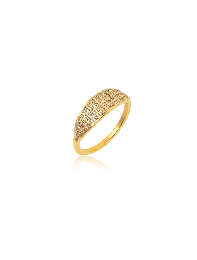 MÉRBABE Ruby Ring Premium Gold Plated Steel Ring with Zirconia