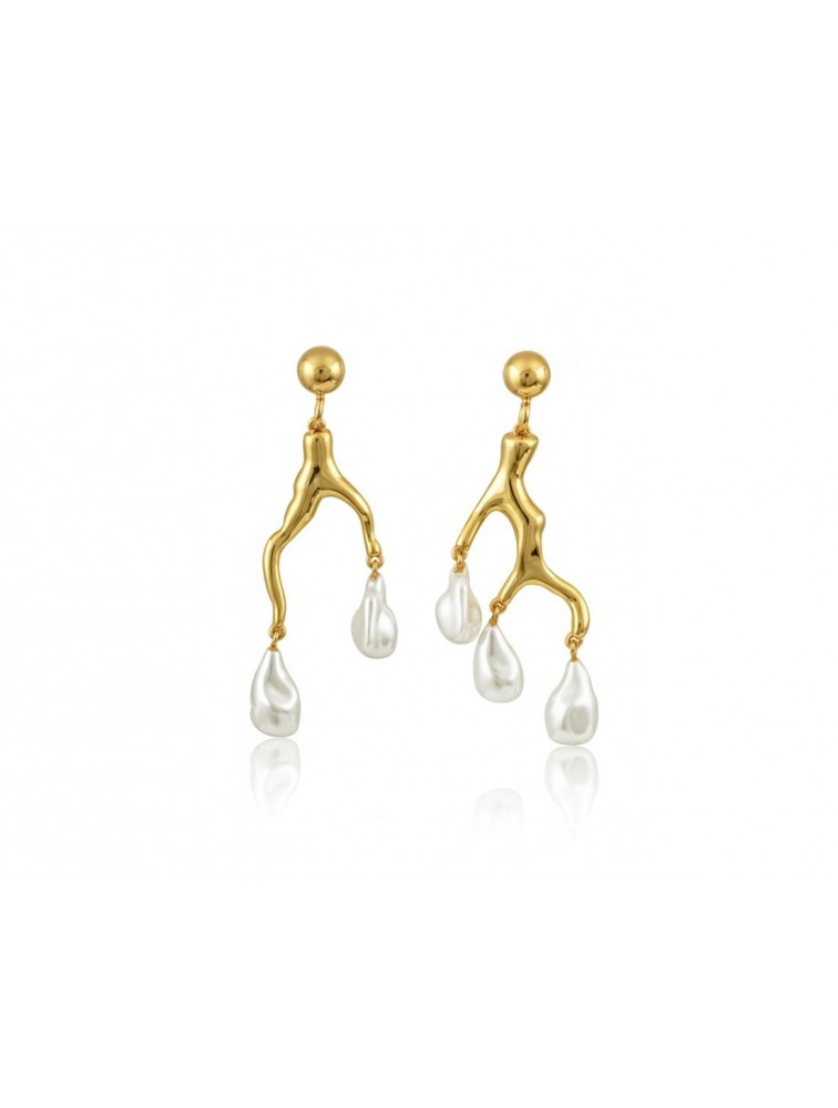MÉRBABE Thera Earrings 24K Gold Plated Stainless Steel 24K Επίχρυσωμένα Ατσάλινα Σκουλαρίκια