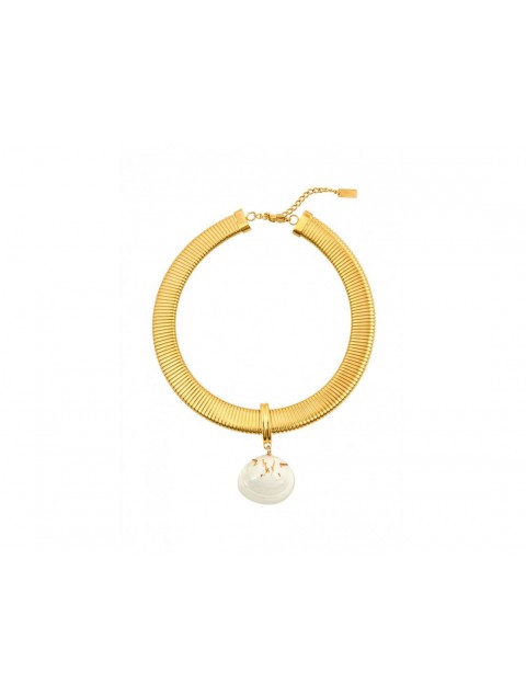 MÉRBABE Veil Necklace 24K Gold Plated Stainless Steel 24K Επίχρυσωμένο Ατσάλινο Κολιέ