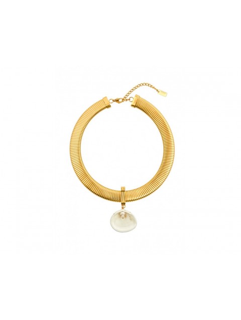 MÉRBABE Veil Necklace 24K Gold Plated Stainless Steel 24K Επίχρυσωμένο Ατσάλινο Κολιέ