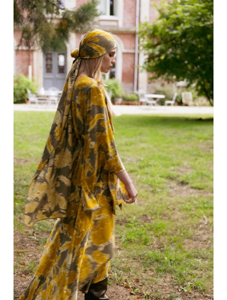 NIDODILEDA Verity Shawl Printed Mustard