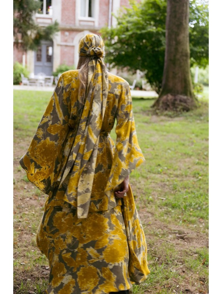 NIDODILEDA Verity Shawl Printed Mustard