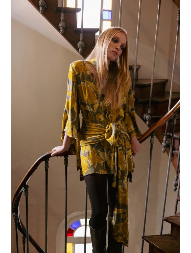 NIDODILEDA Verity Shawl Printed Mustard