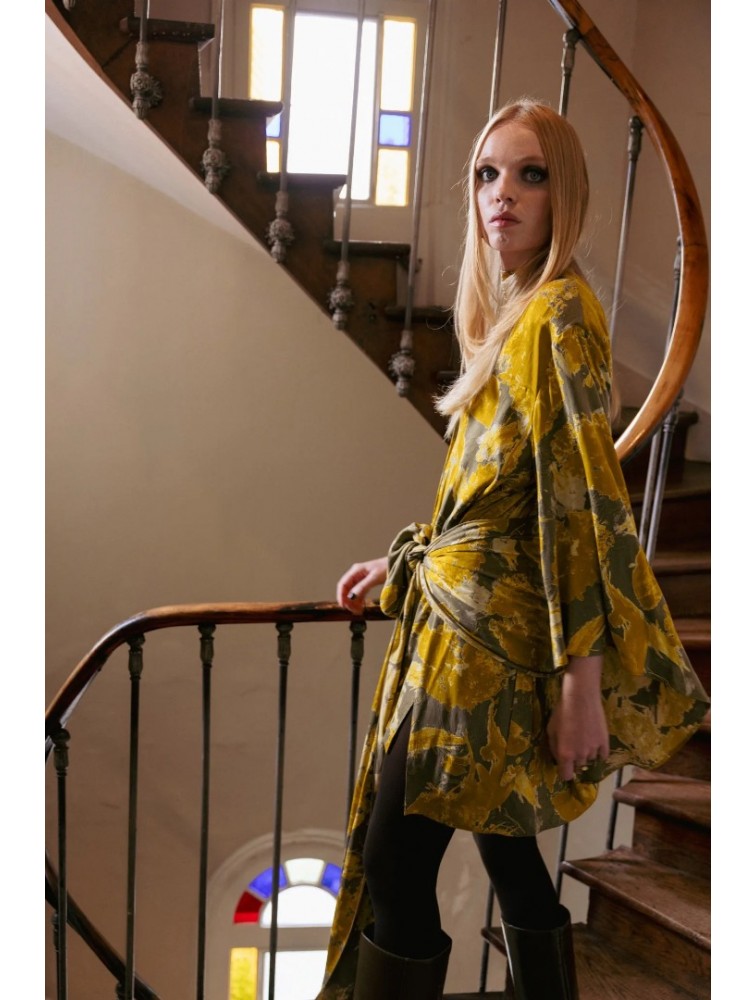 NIDODILEDA Verity Shawl Printed Mustard