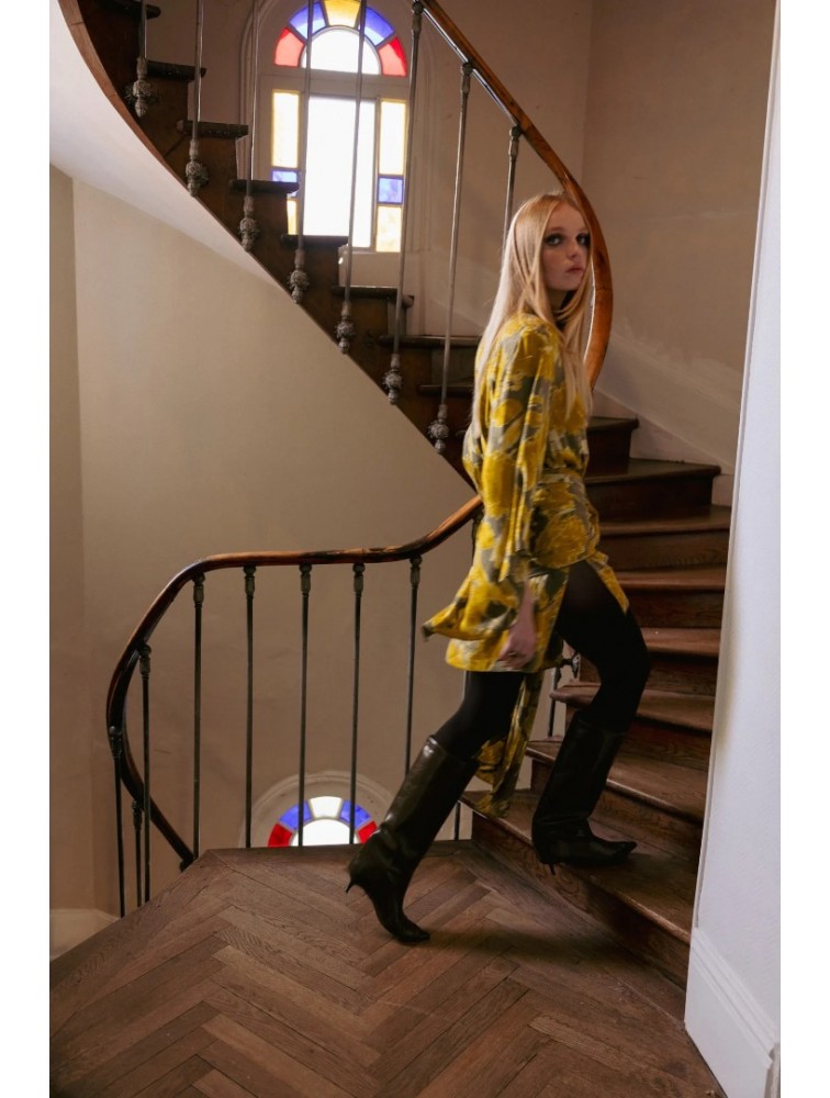 NIDODILEDA Verity Shawl Printed Mustard
